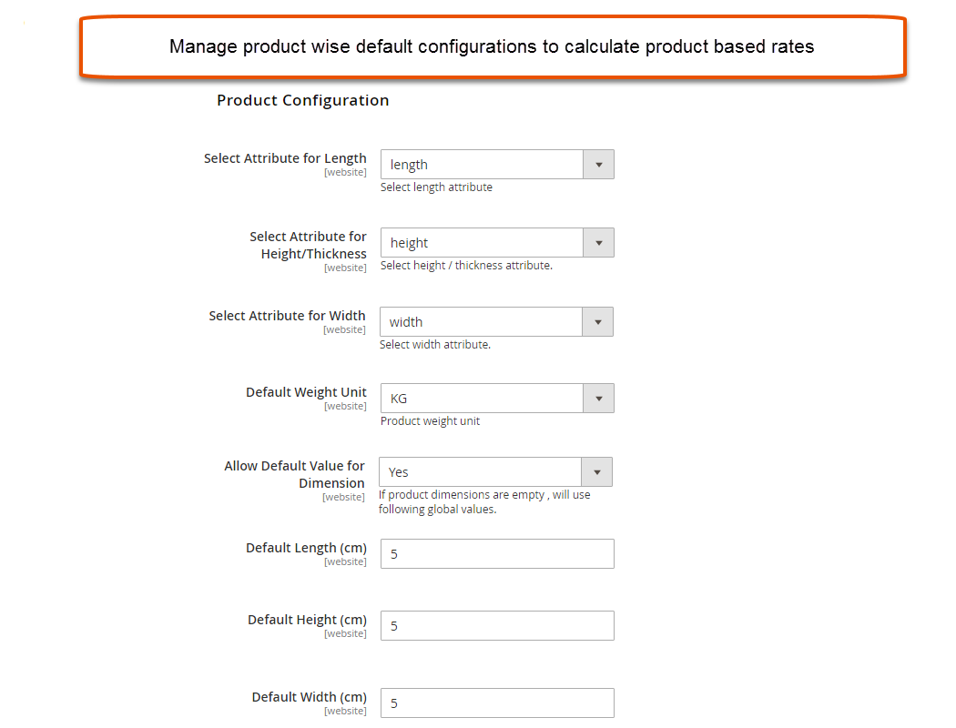 Shipping Rates Configuration