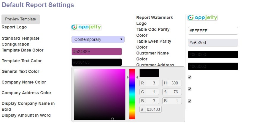 Facility of Color Picker for Managing Text Colors