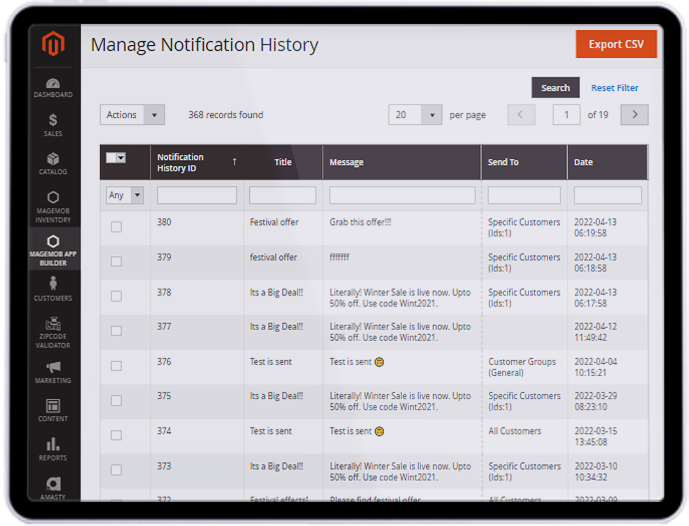 Manage Notifications